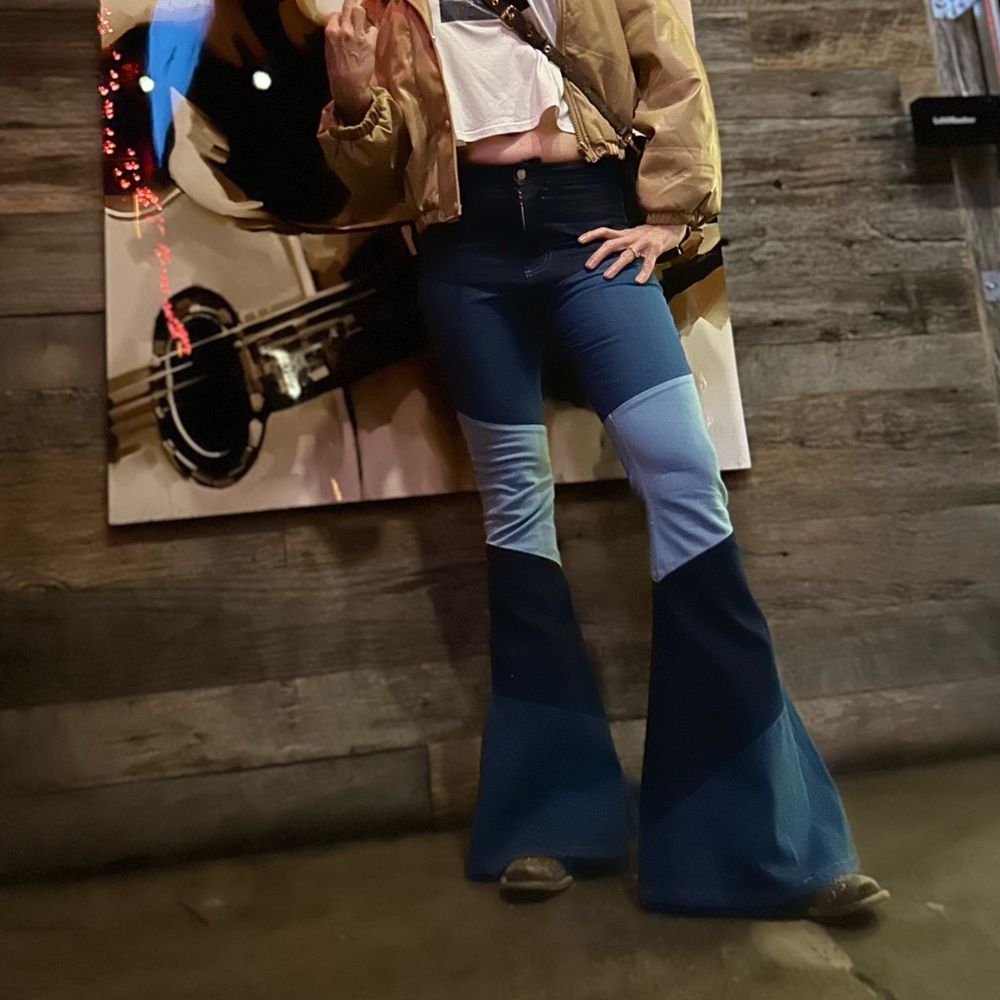 Altered State Flared Patchwork Denim Jeans. Perfe… - image 1